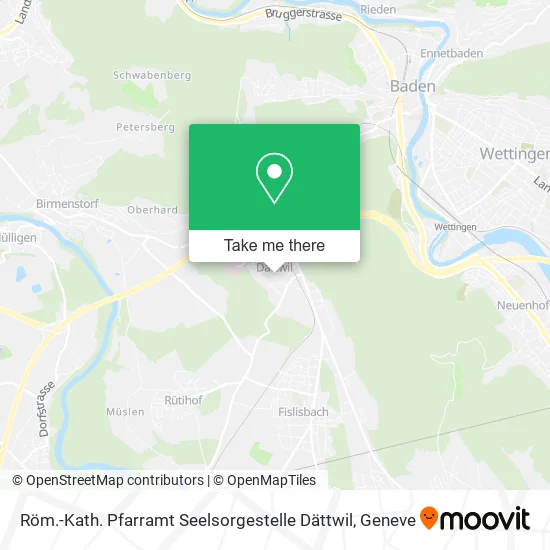 Röm.-Kath. Pfarramt Seelsorgestelle Dättwil map