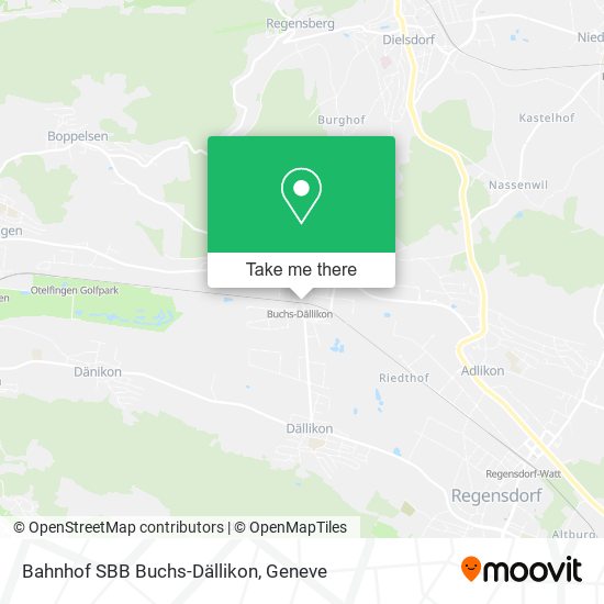 Bahnhof SBB Buchs-Dällikon map
