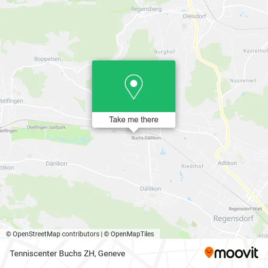 Tenniscenter Buchs ZH map