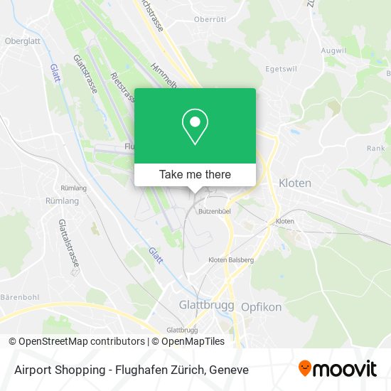 Airport Shopping - Flughafen Zürich map