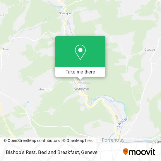 Bishop's Rest. Bed and Breakfast map