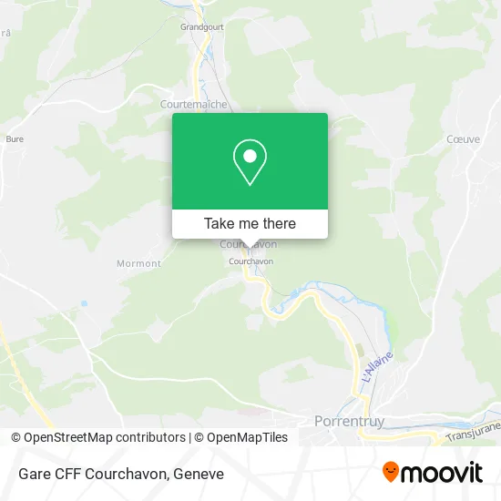 Gare CFF Courchavon map