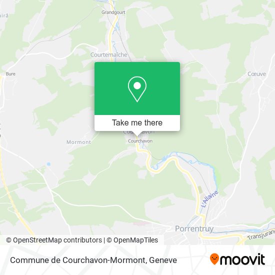 Commune de Courchavon-Mormont map