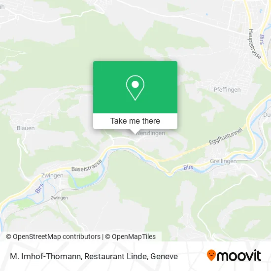 M. Imhof-Thomann, Restaurant Linde plan