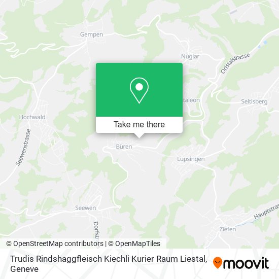 Trudis Rindshaggfleisch Kiechli Kurier Raum Liestal map