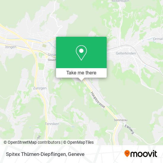 Spitex Thürnen-Diepflingen map