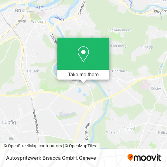 Autospritzwerk Bisacca GmbH map