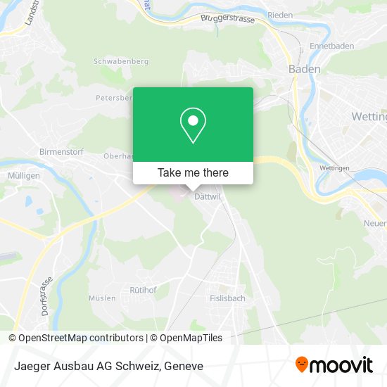 Jaeger Ausbau AG Schweiz map