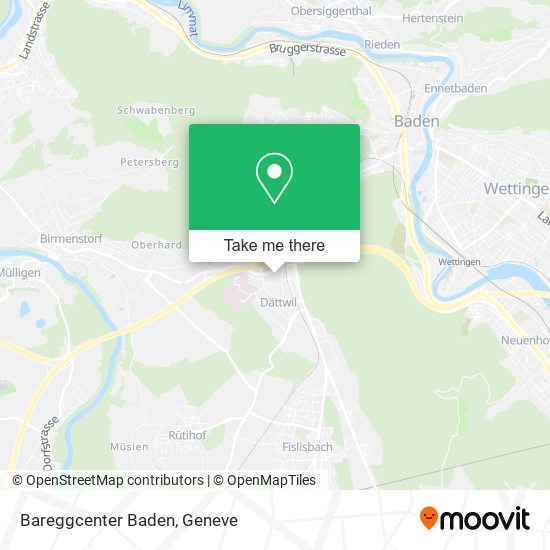 Bareggcenter Baden map