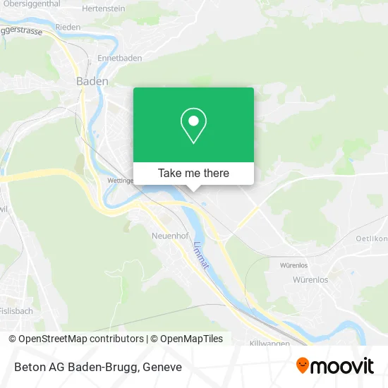 Beton AG Baden-Brugg map