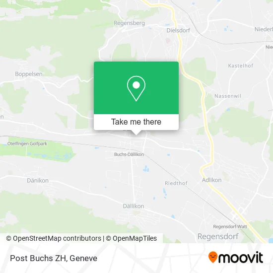 Post Buchs ZH map