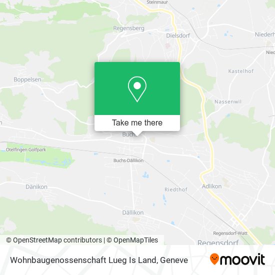 Wohnbaugenossenschaft Lueg Is Land map
