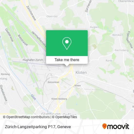 Zürich-Langzeitparking P17 map
