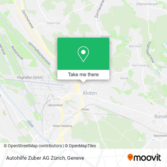 Autohilfe Zuber AG Zürich map