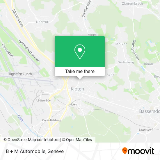 B + M Automobile map