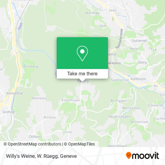 Willy's Weine, W. Rüegg map