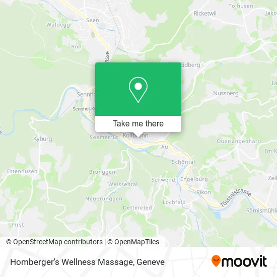 Homberger's Wellness Massage map