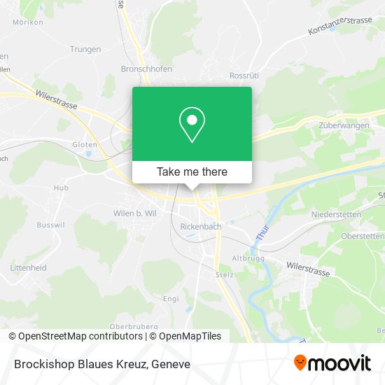 Brockishop Blaues Kreuz map
