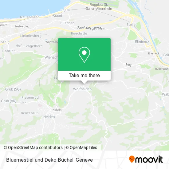 Bluemestiel und Deko Büchel map