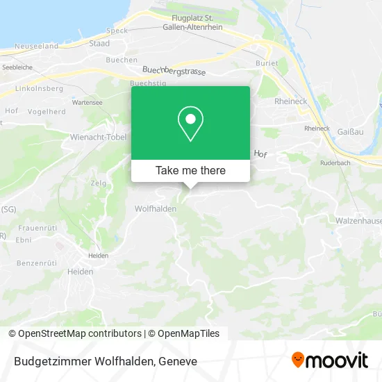 Budgetzimmer Wolfhalden map