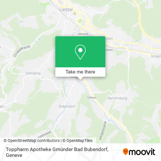 Toppharm Apotheke Gmünder Bad Bubendorf map