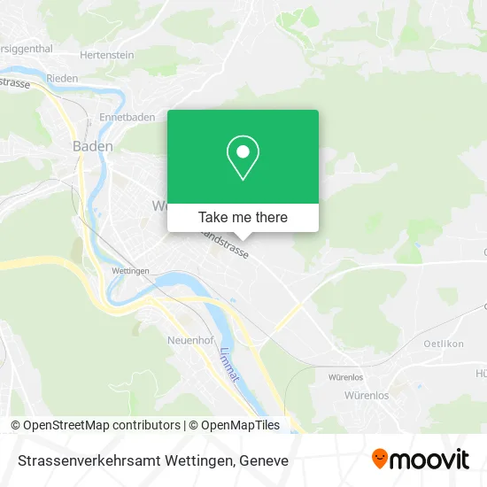 Strassenverkehrsamt Wettingen map