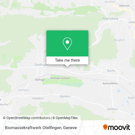 Biomassekraftwerk Otelfingen map