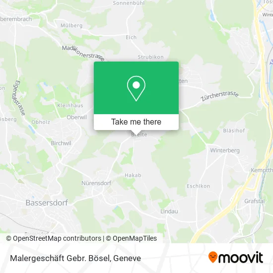 Malergeschäft Gebr. Bösel map