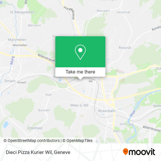 Dieci Pizza Kurier Wil map