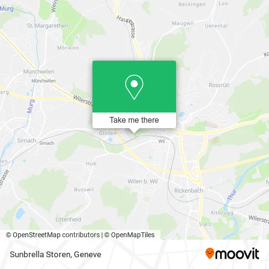 Sunbrella Storen map