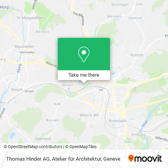 Thomas Hinder AG, Atelier für Architektur map