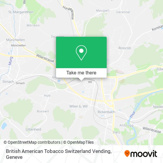 British American Tobacco Switzerland Vending map