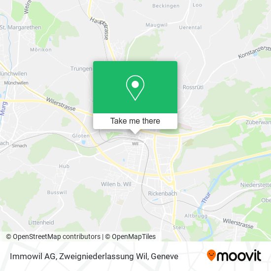 Immowil AG, Zweigniederlassung Wil map