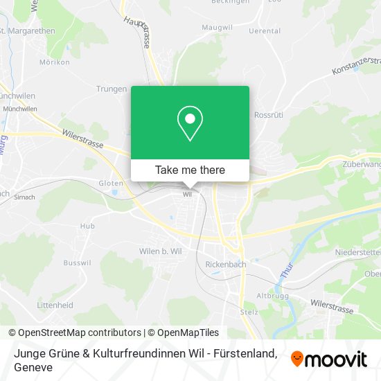 Junge Grüne & Kulturfreundinnen Wil - Fürstenland map
