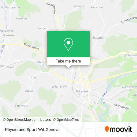 Physio und Sport Wil map