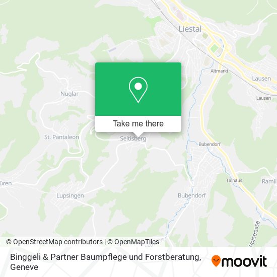 Binggeli & Partner Baumpflege und Forstberatung map