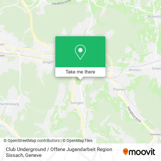 Club Underground / Offene Jugendarbeit Region Sissach map
