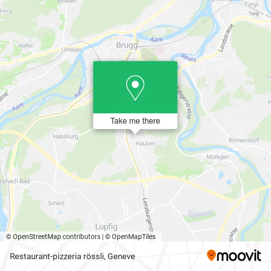 Restaurant-pizzeria rössli map