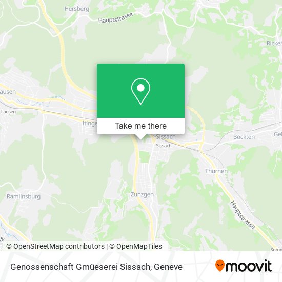 Genossenschaft Gmüeserei Sissach map