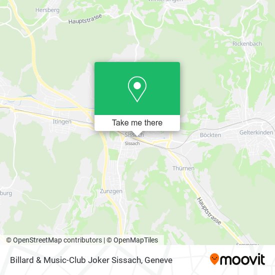 Billard & Music-Club Joker Sissach map