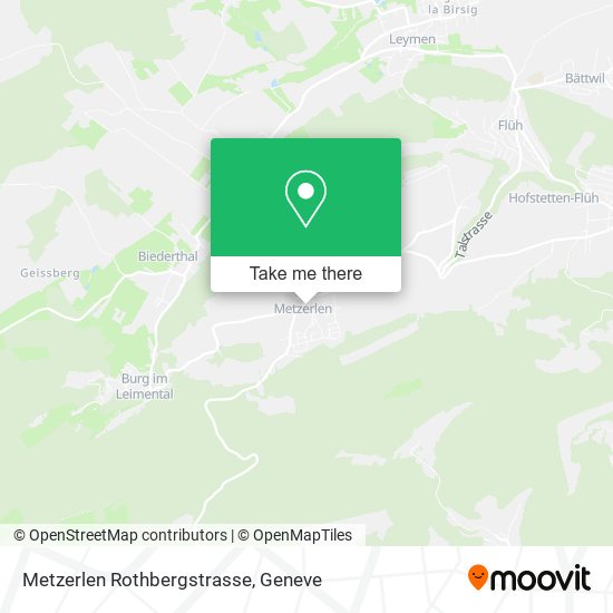 Metzerlen Rothbergstrasse map