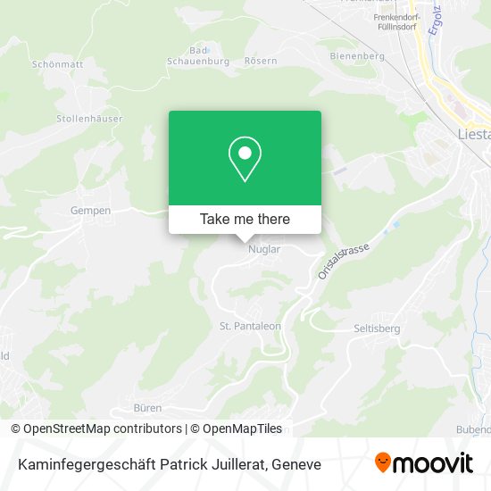Kaminfegergeschäft Patrick Juillerat map