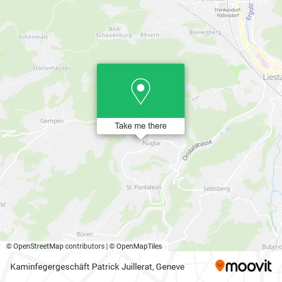 Kaminfegergeschäft Patrick Juillerat map