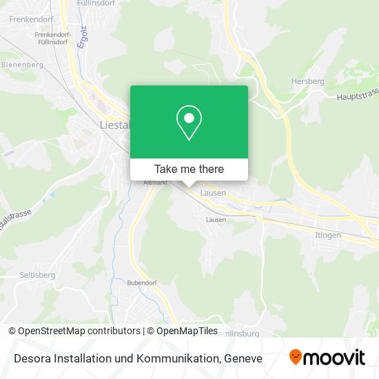 Desora Installation und Kommunikation map