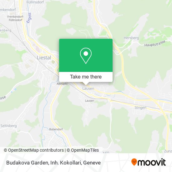 Budakova Garden, Inh. Kokollari map