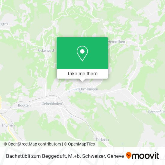 Bachstübli zum Beggeduft, M.+b. Schweizer plan
