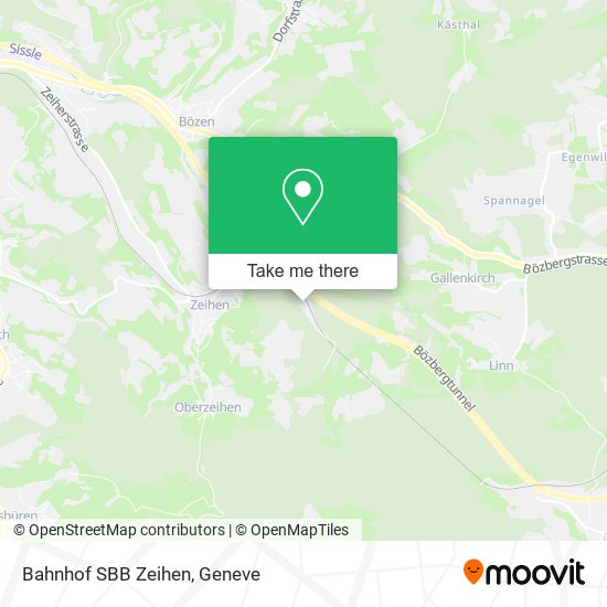 Bahnhof SBB Zeihen map