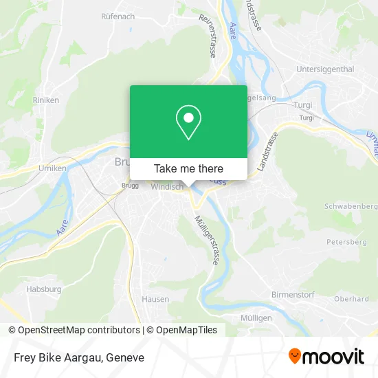 Frey Bike Aargau map