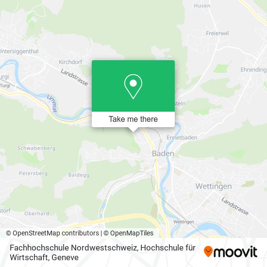 Fachhochschule Nordwestschweiz, Hochschule für Wirtschaft map