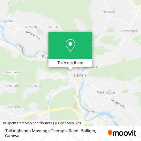 Talkinghands Massage Therapie Ruedi Bolliger map